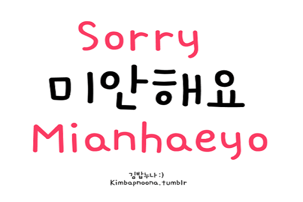 Sorry in Korean