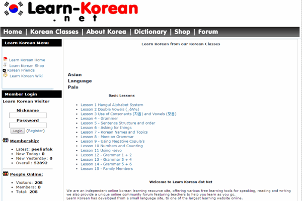 Trang web học tiếng Hàn Learn- Korean.net